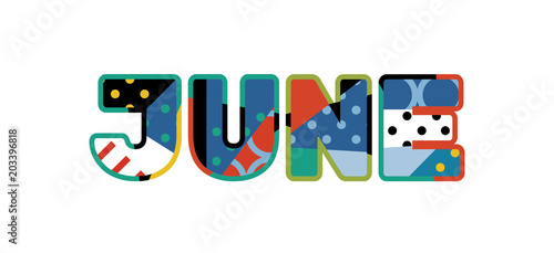 June Concept Word Art Illustration