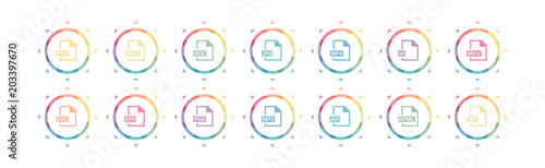 Symbol-Set - Bunte Kreise - Dateiformate