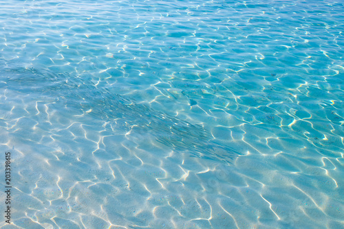 Blue water surface maldives