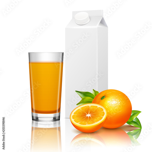 Fruit Juice Packaging Realistic Composition