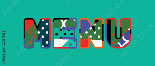 Menu Concept Word Art Illustration