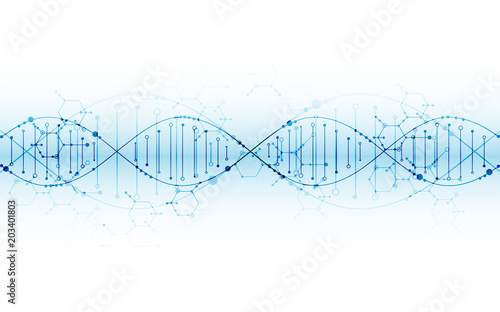 Bright scientific background. A creative idea for your business concept. DNA style.