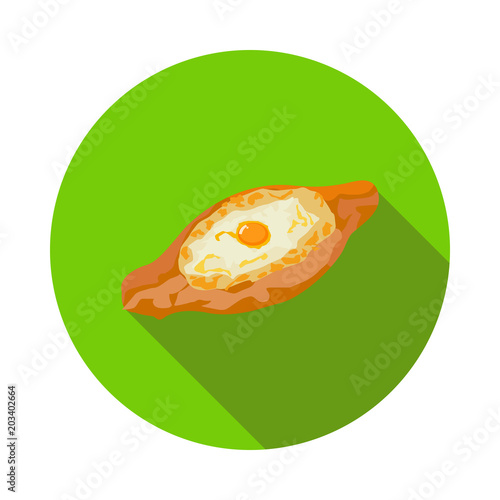 flat icon of Georgian khachapuri