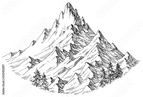 Mountain peak isolated