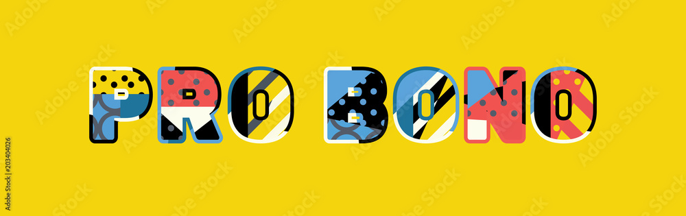 Φωτογραφία Pro Bono Concept Word Art Illustration