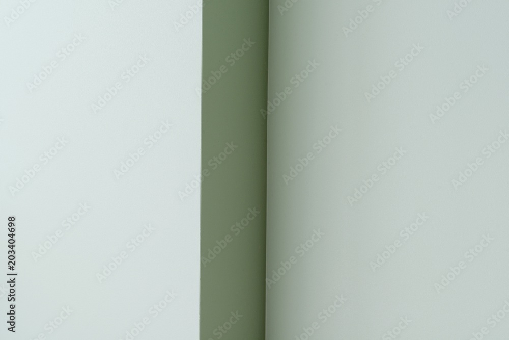 Empty green room wall with corner Empty green room wall with corner