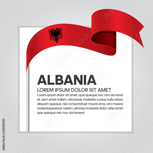 Albania flag background