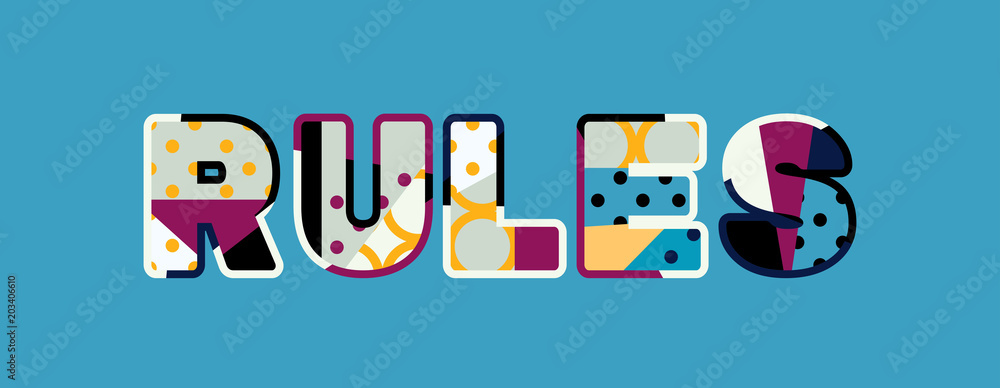 Rules Concept Word Art Illustration Rules Concept Word Art Illustration