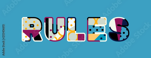 Rules Concept Word Art Illustration