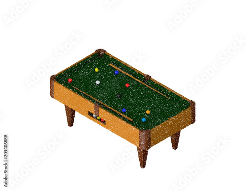 Billiard table. Isolated on...