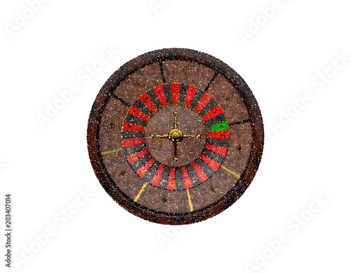 Casino roulette wheel. Isol...