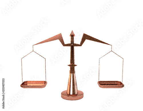 Copper Scales. Isolated on ...