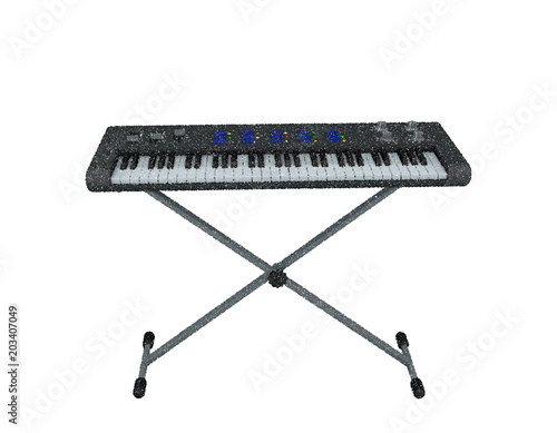 Synthesizer. Isolated on white background. Vector illustration.