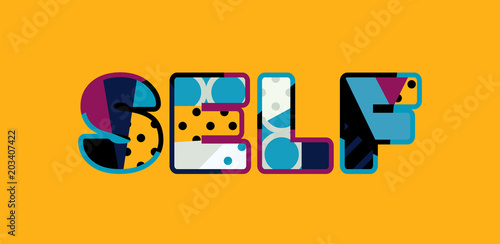 Self Concept Word Art Illustration