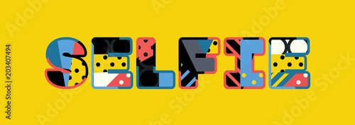 Selfie Concept Word Art Illustration