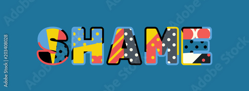 Shame Concept Word Art Illustration