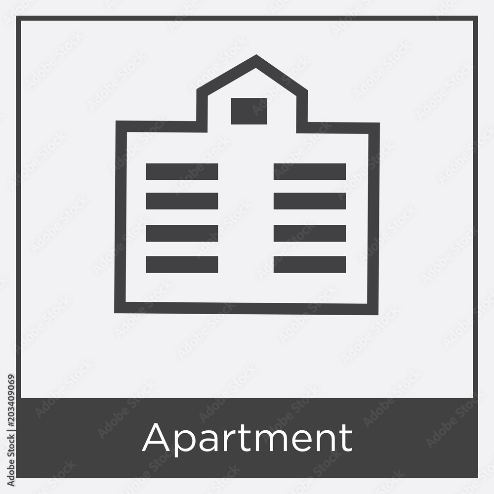 Apartment icon isolated on white background Apartment icon isolated on white background