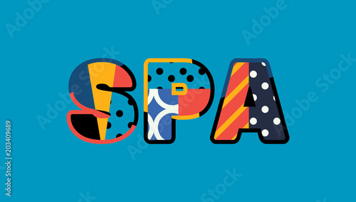 Spa Concept Word Art Illustration