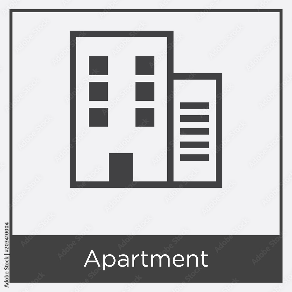Apartment icon isolated on white background Apartment icon isolated on white background