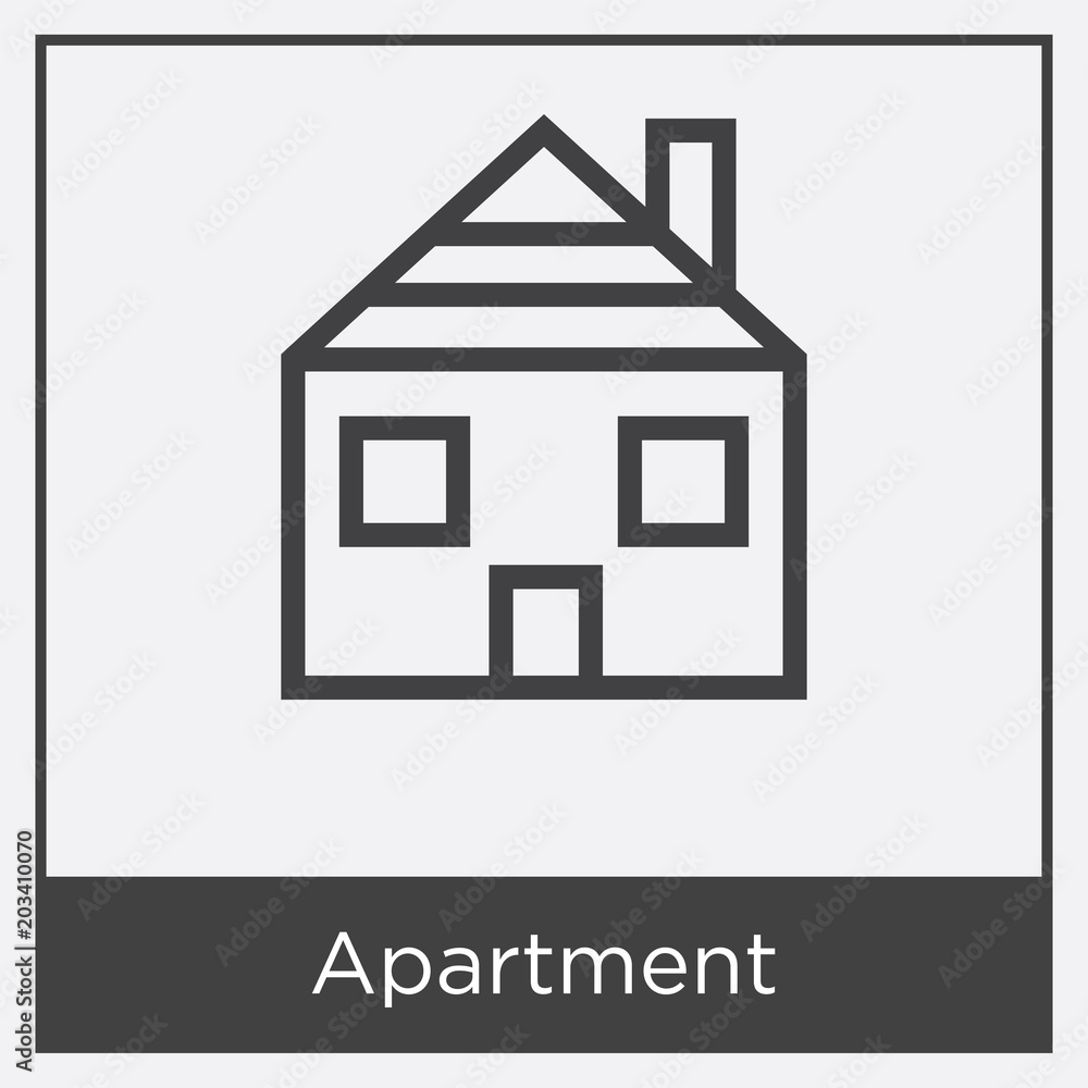 Apartment icon isolated on white background Apartment icon isolated on white background