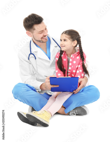 Children's doctor with litt...
