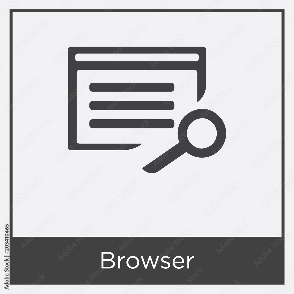 Browser icon isolated on white background Browser icon isolated on white background