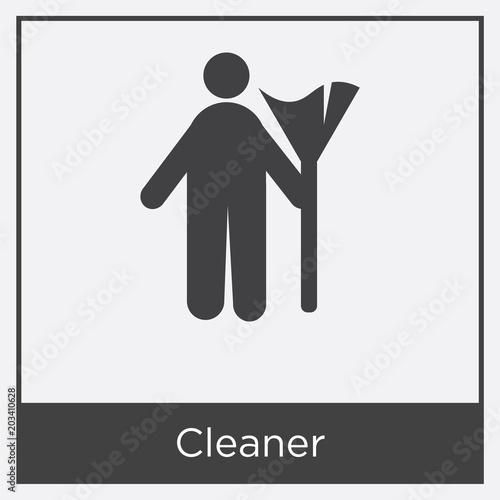 Cleaner icon isolated on white background