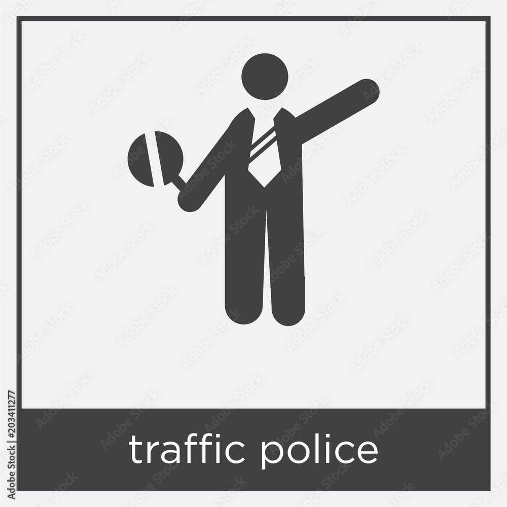 traffic police icon isolated on white background traffic police icon isolated on white background