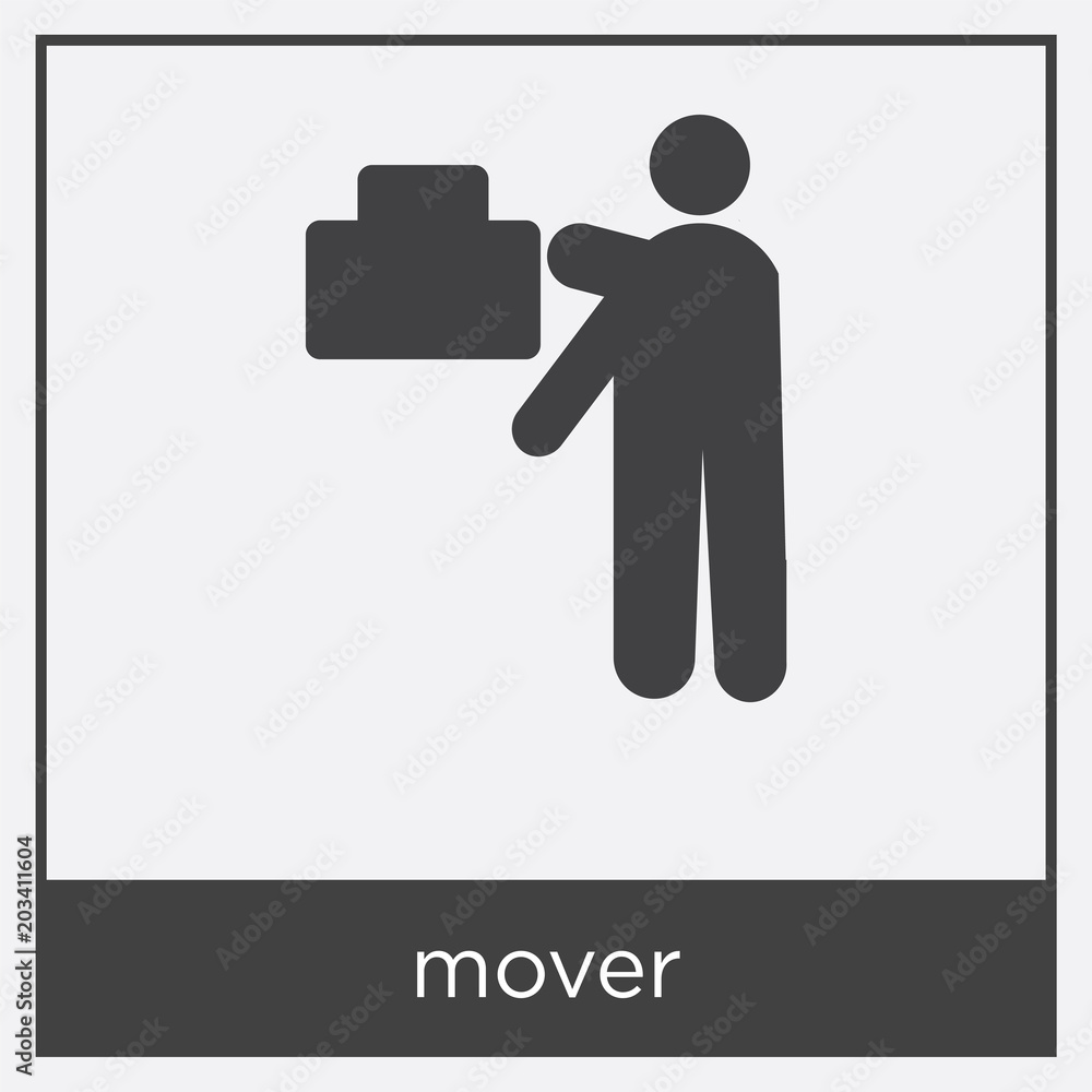 mover icon isolated on white background