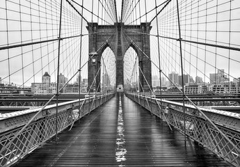 Leinwandbilder Brücken Brooklyn bridge of New York City  © anderm