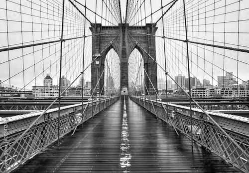 Obraz na plátně Brooklyn bridge of New York City