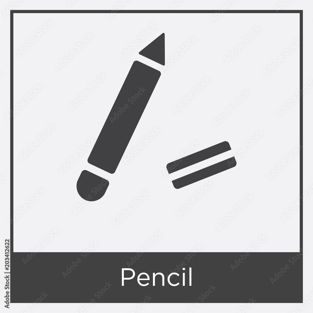 Pencil icon isolated on white background Pencil icon isolated on white background