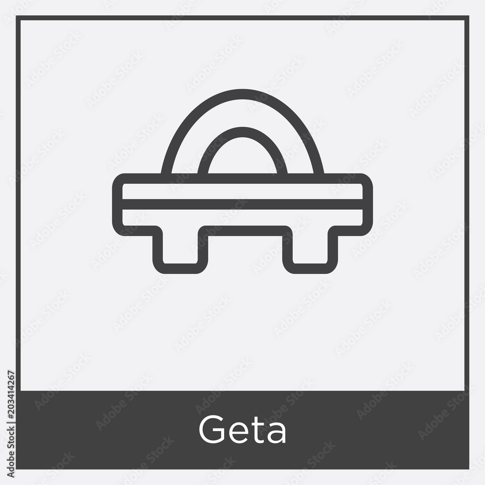 Geta icon isolated on white background Geta icon isolated on white background