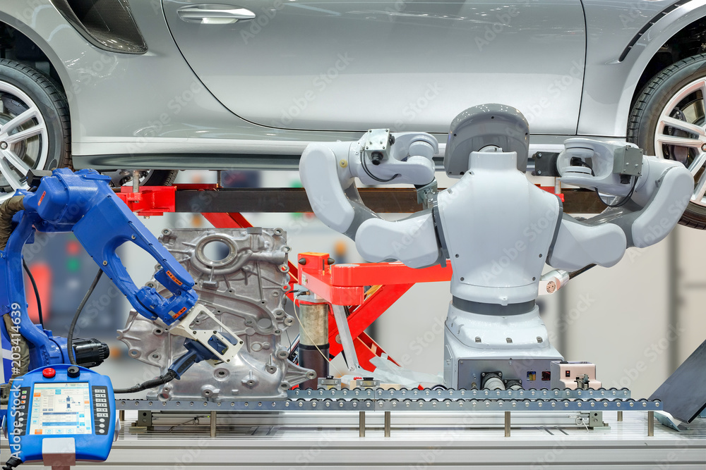 Industrial robotic installed 3D scan to scanning auto parts and robotic ...