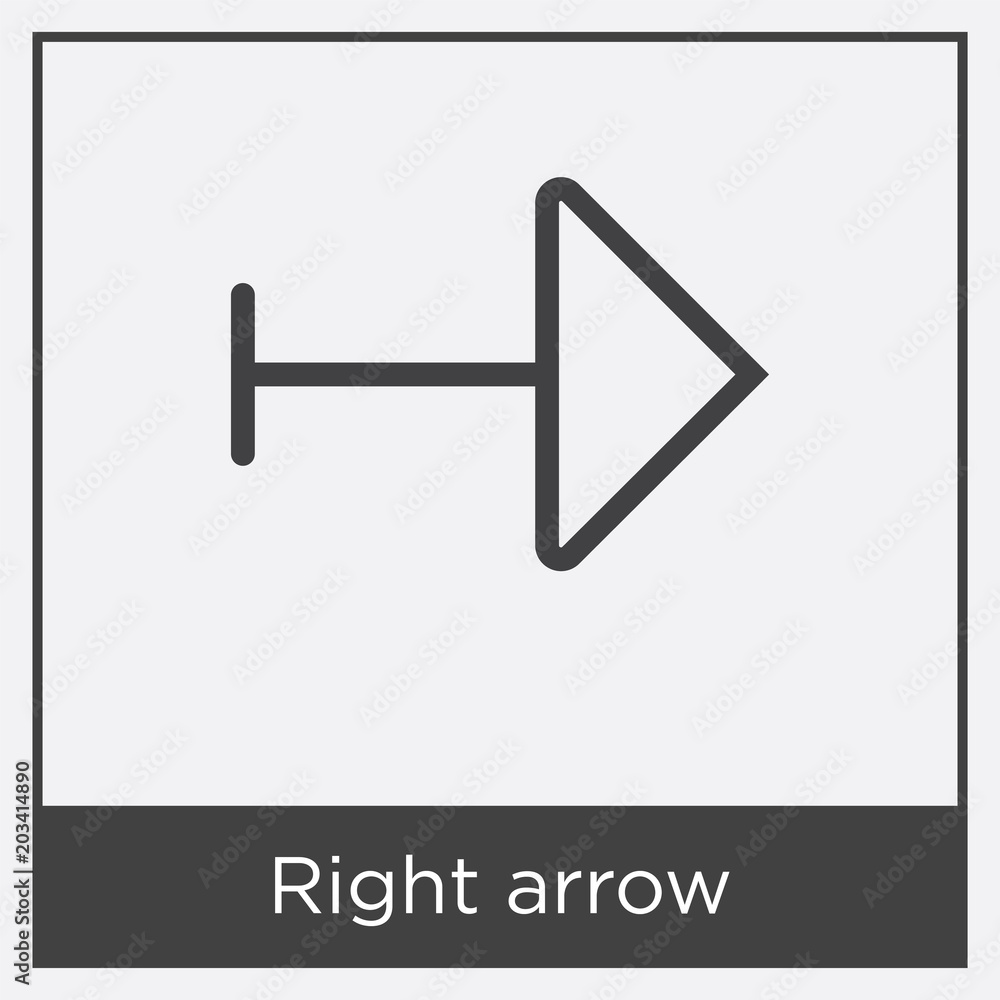 Right arrow icon isolated on white background Right arrow icon isolated on white background