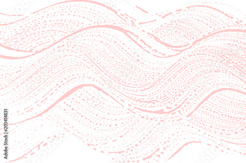 Natural soap texture. Alluring millenial pink foam trace background. Artistic valuable soap suds. Cleanliness, cleanness, purity concept. Vector illustration.