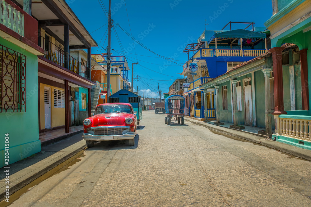 Street in the town of Baracoa, Cuba 