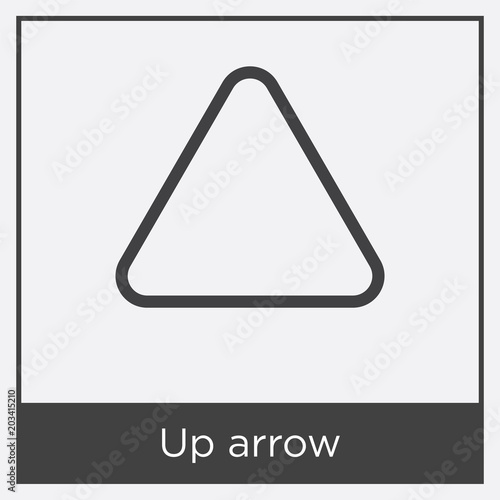 Up arrow icon isolated on white background
