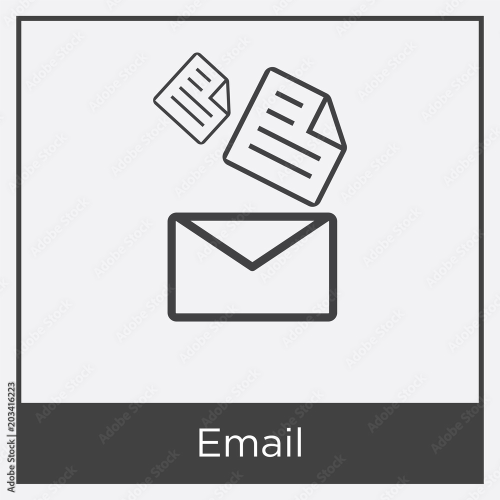 Email icon isolated on white background Email icon isolated on white background