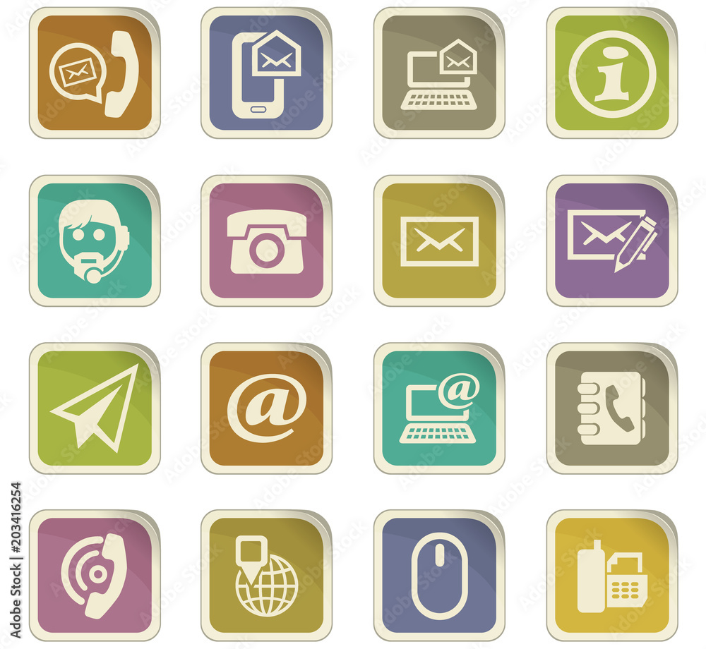 Contact us icons set Contact us icons set