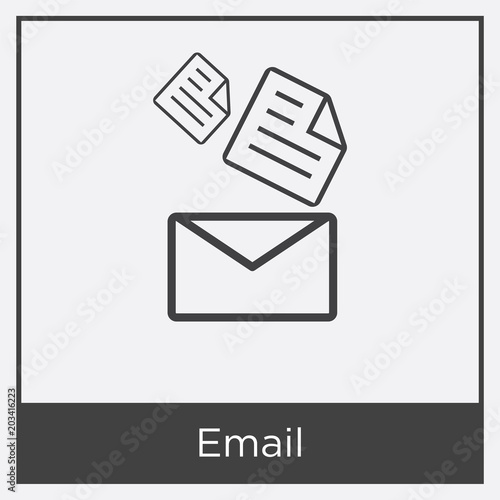 Email icon isolated on white background