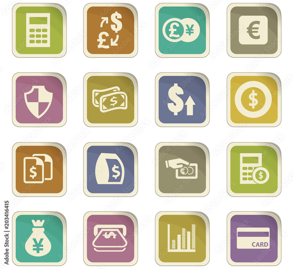 Currency exchange icons set Currency exchange icons set