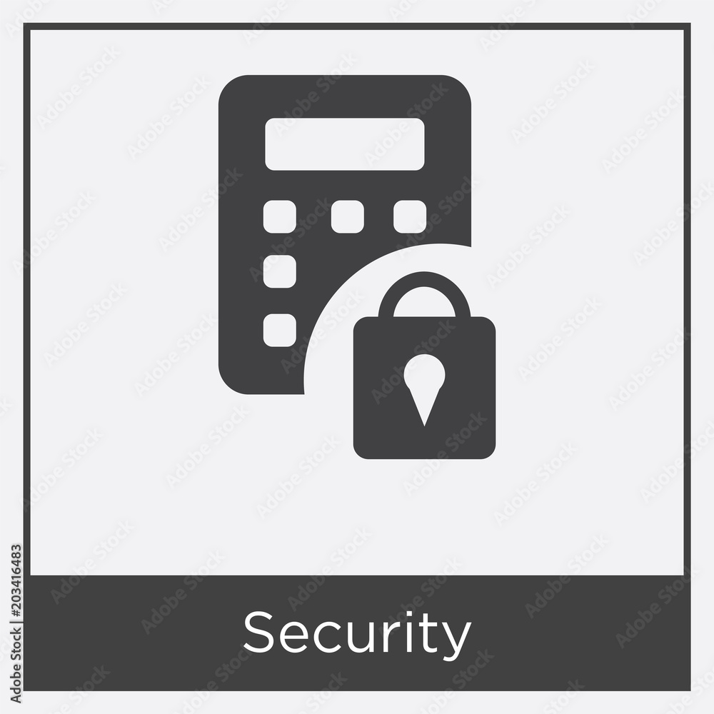 Security icon isolated on white background Security icon isolated on white background