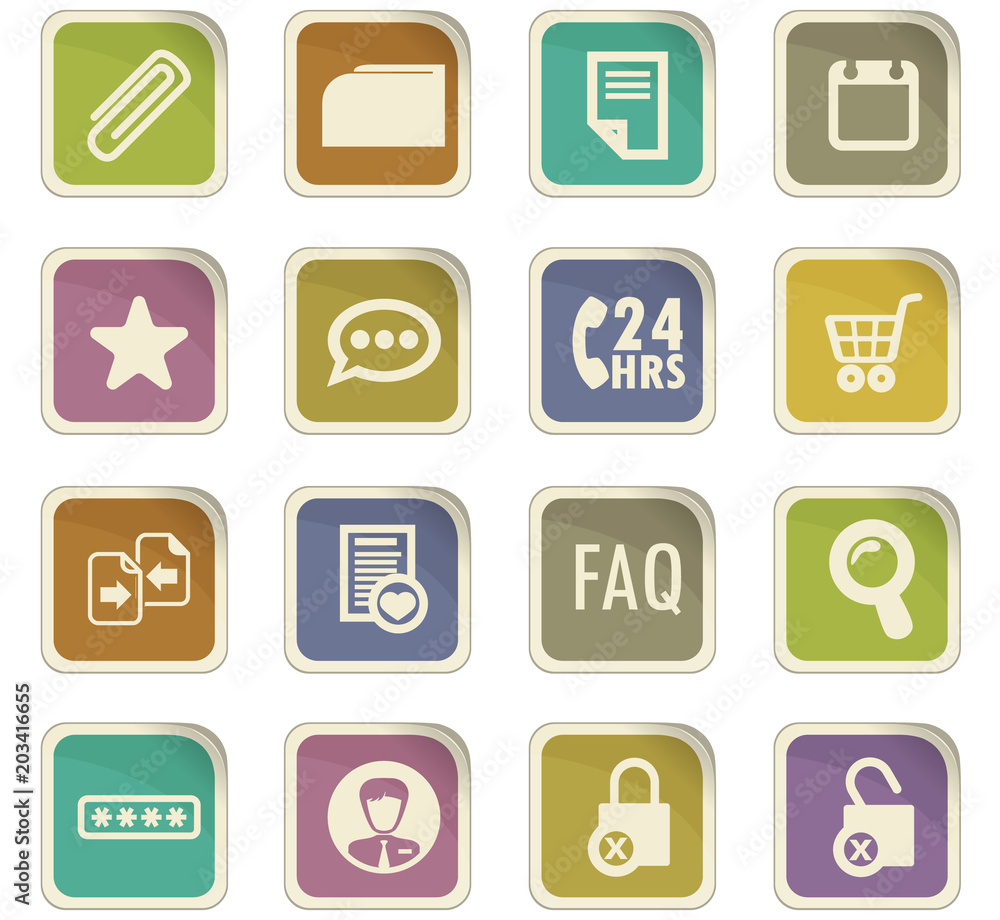 E-commerce interface icons set
