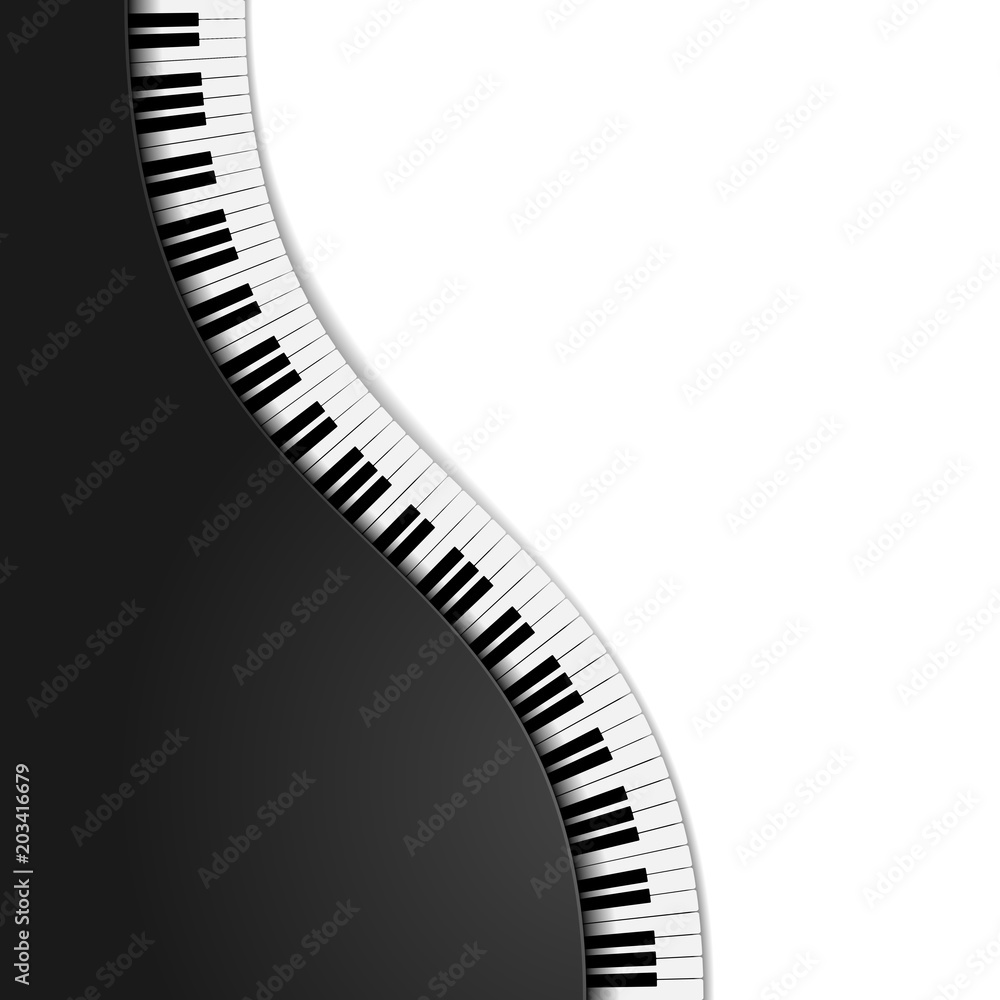 Fototapeta premium wavy piano keys