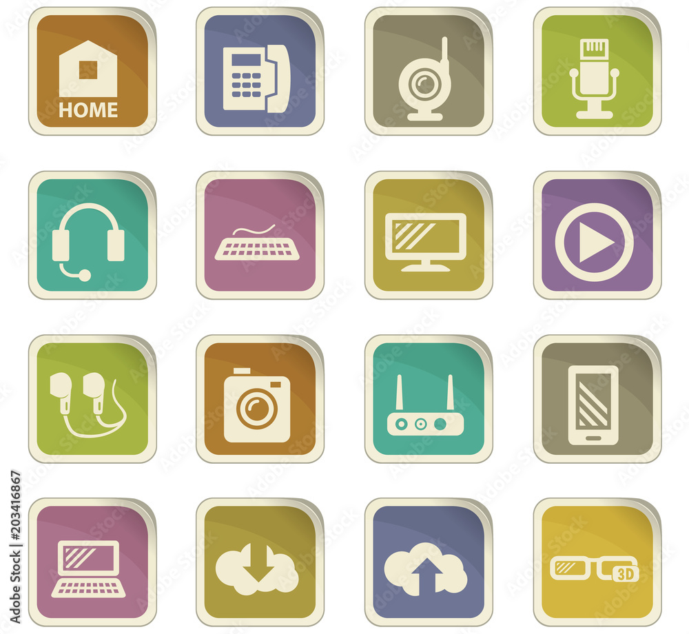 Hi tech icons set Hi tech icons set