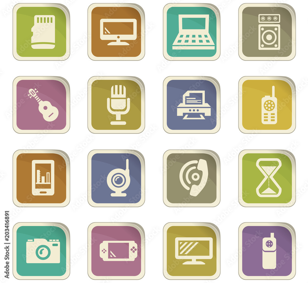 Home appliances icons set Home appliances icons set