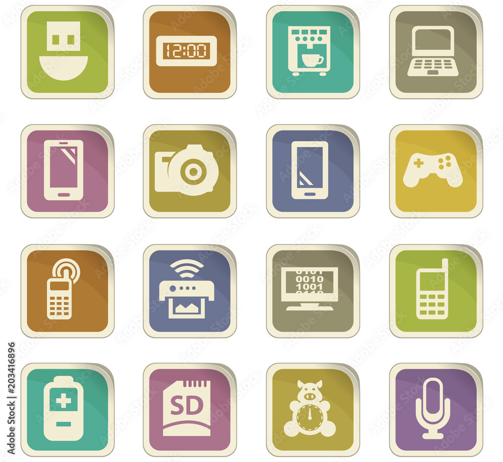 Home appliances icons set Home appliances icons set