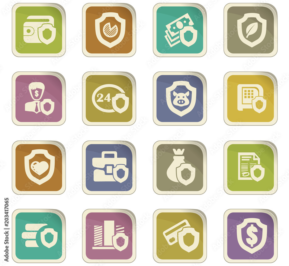 Insurance icons set Insurance icons set