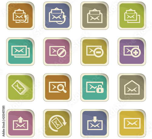 Mail icon set